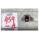 10k garnet/ diamond ring