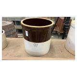 Glazed 2-Tone Stoneware Crock, 6gal