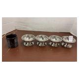 4 Stainless Steel Ice Cream/Dessert Bowls and