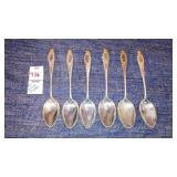 (6) sterling hallmarked teaspoons