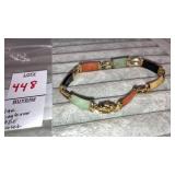 14k single row Jade bracelet