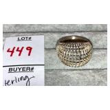 Sterling silver dome ring