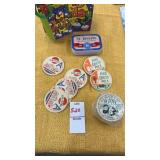 Vintage Cardboard Milk Bottle Caps and Happy