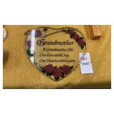 Grandmother Wall Hanger, 2 Crosses, and Bible