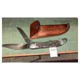 Double blade knife & Sheath