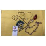 Gem necklace, southwest Indian necklace &
