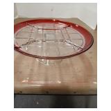 Ruby flash cake platter