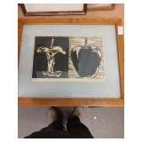 Vintage framed art signed William Zettle Jr. And
