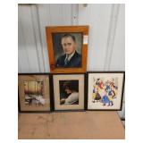 Vintage art prints lot of 4