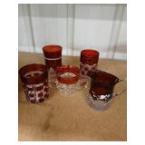 Ruby flash glassware lot