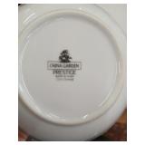China Garden china set  13 large plates, 4 small,