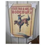Pottery barn kids rodeo Canvas art 22in x 32in.