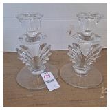 Fostoria Baroque single-light crystal candlestick