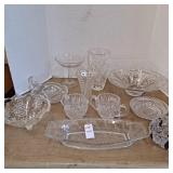 Cut crystal ashtray, vintage Cambridge Wildflower