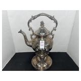 Vintage Silver on copper -tilted tea pot