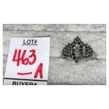 14k blue diamond cluster ring