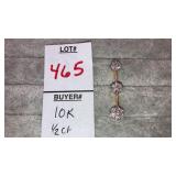 10k 1/2ct diamond cluster drop pendant