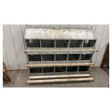 Galv. Steel and Wooden Plank Chicken Nesting Box,