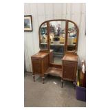 Vintage Wooden Vanity 32x47x68in.
