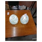 Lighted art glass egg lot