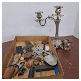 Silver-plated candelabra, Victorian Doorbell