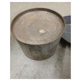 Lot of tin items, vintage pair of brass plated