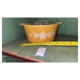VTG Pyrex Butterfly Gold Casserole & lid