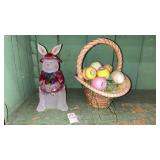 VTG Easter Bunnyfrosted white body, pink accents,