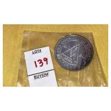 Silver Masonic coin token Pa. Grand Council