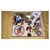 Vintage church pins patriotic reddy kilowatt