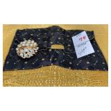 Trifari pearl/ Rhinestone pin