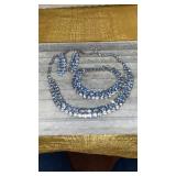 Rhinestone necklace, bracelet and clip earrings