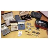 Vintage menï¿½s tie tacs clasps cuff links