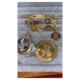 Boy Scout tie tack, tack pins, keychain and