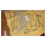 Vintage pearl necklaces, earrings -1 needs repair