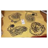 (4) vintage 1960s chain belts