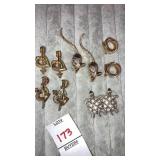 (5) pairs vintage scatter pins mice turtles