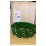 Vintage Bakelite early plastic chunky hinged