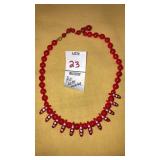 Art Deco ted bead necklace - fragile