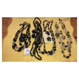 Vintage black necklaces & earrings