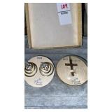 Sarah Coventry cross necklace and Rhinestone clip