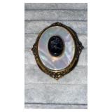 Cameo and Mother of Pearl brooch
