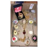 Vintage cameo & cameo type necklaces