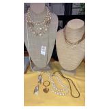 Vintage necklaces, sweetheart pendant & trifari