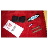 Antique small pins- eastern Star slipper, enamel