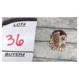 10k SSB lapel pin w/ gems