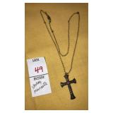 Sterling Marcasite cross necklace
