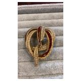 Vintage Ciner Enamel/Rhinestone pin