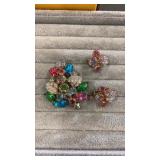 Vintage Weiss pin & clip earrings