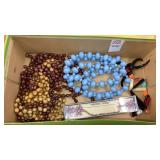 Vintage bead necklaces, sweater guard